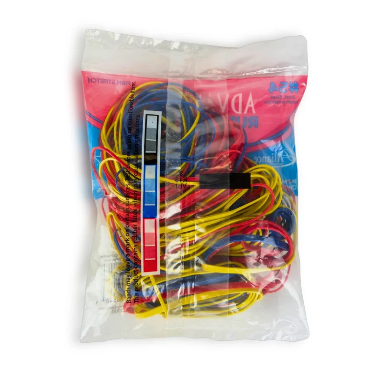 4 pack) Alliance Rubber Advantage Rubber Bands, Size 54 (Assorted