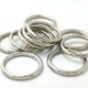 thumbnail image 5 of 20 Unidades O De Aleación De Hebilla DIY Accesorios Casa Correas De Mochilas Ropa 25mm 30mm SM SunniMix Anillo en O de plata, 5 of 8