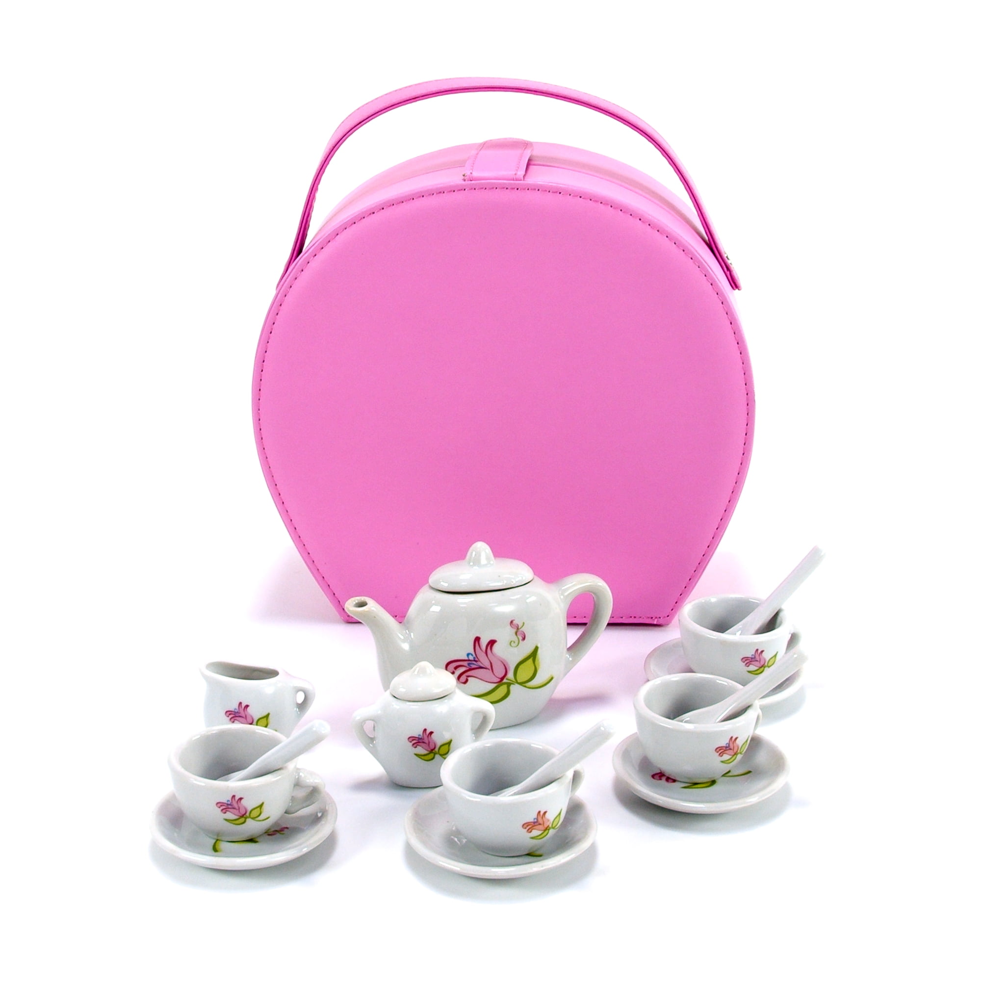 Pink/Yellow for sale online Green Toys TEA01R Tea Play Set 