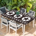 thumbnail image 2 of Western Star Tribal Table Cloths for 3 Foot Rectangle Tables, Brown Texas Ethnic Stars Abstract Art Patio Waterproof Elastic Fitted Tablecloths, Washable Rectangular Table Cover for Camping, 2 of 8