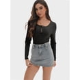thumbnail image 6 of Women's Shirts Long Sleeve Casual Fall Top Button Ribbed Knit Basic Blouses, 6 of 6