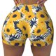 thumbnail image 2 of Fotbe Blue Striped Sunflower Shorts Sin Costuras – Shorts Deportivos de Cintura Alta para Mujer, Elásticos para Gimnasio, Yoga, Running o Ciclismo-Medium, 2 of 8