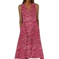 thumbnail image 1 of Vestido de Verano Casual, Cuello en V sin Mangas Gradual Largo para Vacaciones, Fiesta Y Uso Diario de Verano, 1 of 5