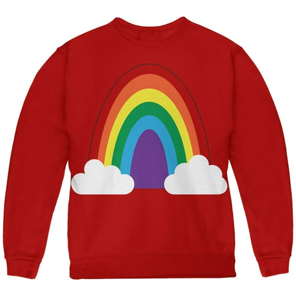 Halloween Rainbow Costume Youth Sweatshirt Red YXL