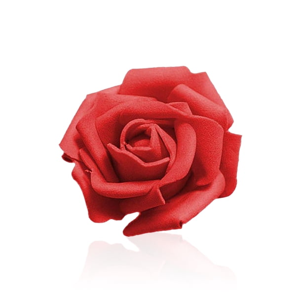Cateissary Paquete de 50 flores biónicas artificiales, rosas de simulación de espuma PE, decoraciones de flores falsas, regalos de compromiso para bodas y Kits de decoración para fiestas Rojo Cateissary JJ18310-02