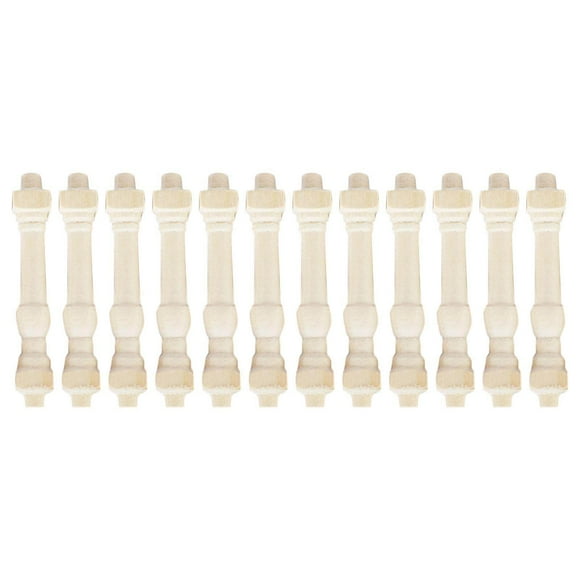 ruzhgo Dollhouse DIY Builders Timber 1:12 Wood Spindles Balusters Kit Stair Railing