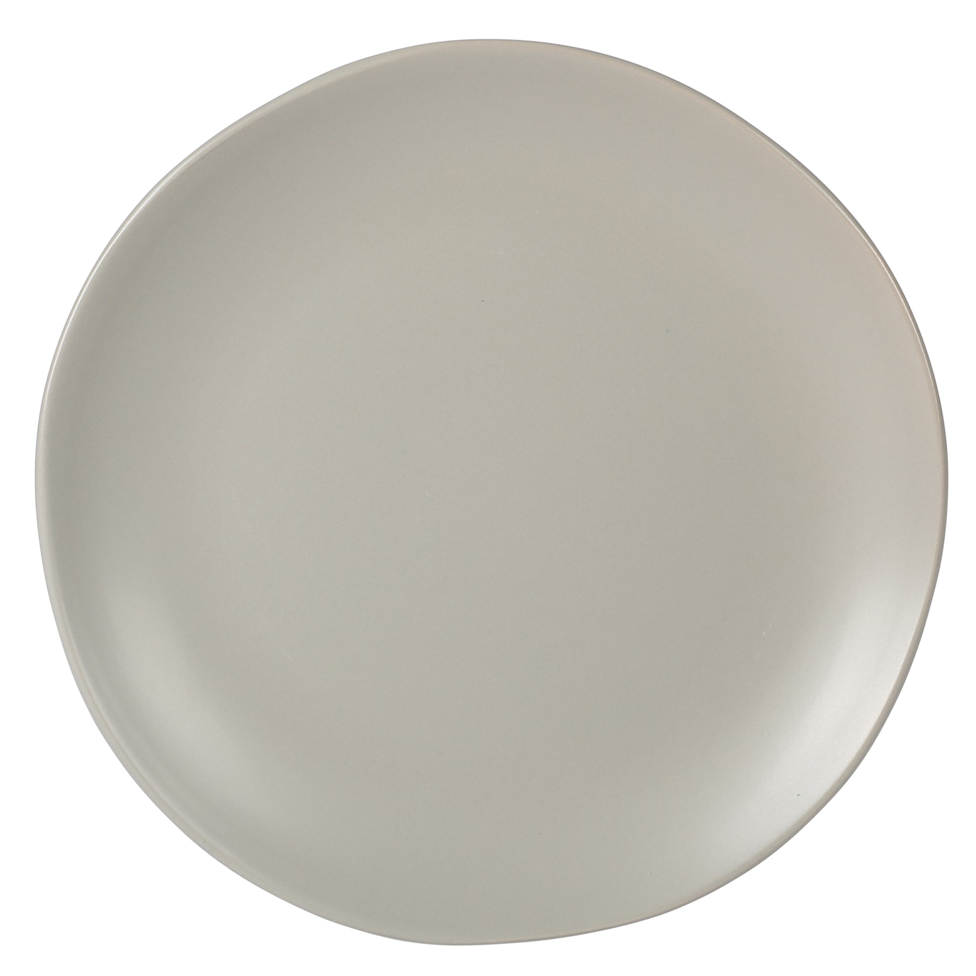 Gibson Home Bethel 18 Piece Plates and Bowls Ceramic Stoneware Organic Shape Dinnerware Set (Service for 6) - Matte Grey