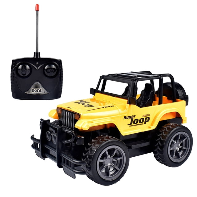 Yellow Off-Road Remote Control Vehicle 18M Control Distance Racing Car Toy For Kids