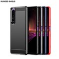 thumbnail image 2 of Funda de silicona cepillada para Sony Xperia 1 Xperia 10 III Lite, funda de fibra de carbono para Sony Xperia 5 Xperia1 J8110 J8170 J9110, 2 of 5