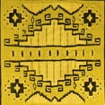 thumbnail image 1 of Ahgly Company Indoor Square Abstract Yellow Modern Area Rugs, 6' Square, 1 of 4