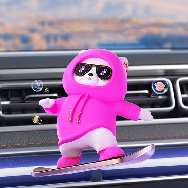 Leuke Auto Decoraties, Verstelbare Hars Auto Dashboard Konijn, Auto Ornament Kerst Auto Interieur Hanger voor Verjaardag Pilyon