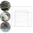 thumbnail image 4 of Langgg Pet Playpen Door Cage Metal Wire Indoor Fence Rabbit Puppy Expandable Panel White Dense Grid, 4 of 9