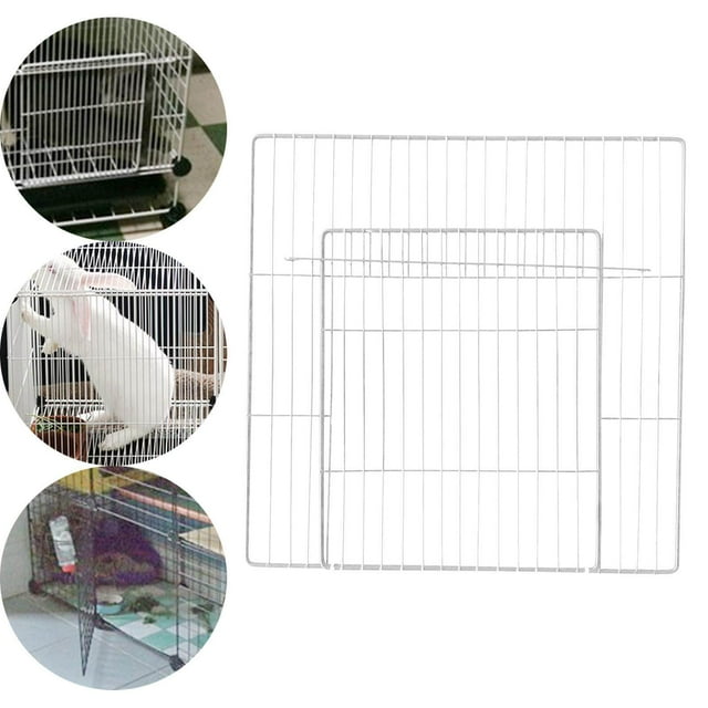Dalazy Pet Playpen Door Cage Metal Wire Indoor Fence Rabbit Puppy Expandable Panel White Dense Grid