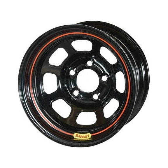 Bassett 50S56 15X10 D-Hole Lite 5x5 6" Backspace Black Wheel