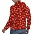 thumbnail image 6 of Picia Red Skulls 1 Pattern Casual Men's Hoodie - Lightweight Hooded Sweatshirt with Kangaroo Pocket, Comfortable Pullover for Everyday, Travel-3X-Large, 6 of 7