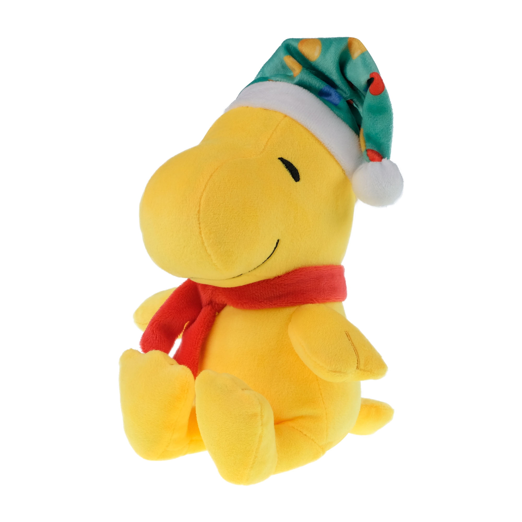 Peluche Woodstock de 20,8 cm, portant un chapeau et une écharpe de fête, jaune, par Ruz
