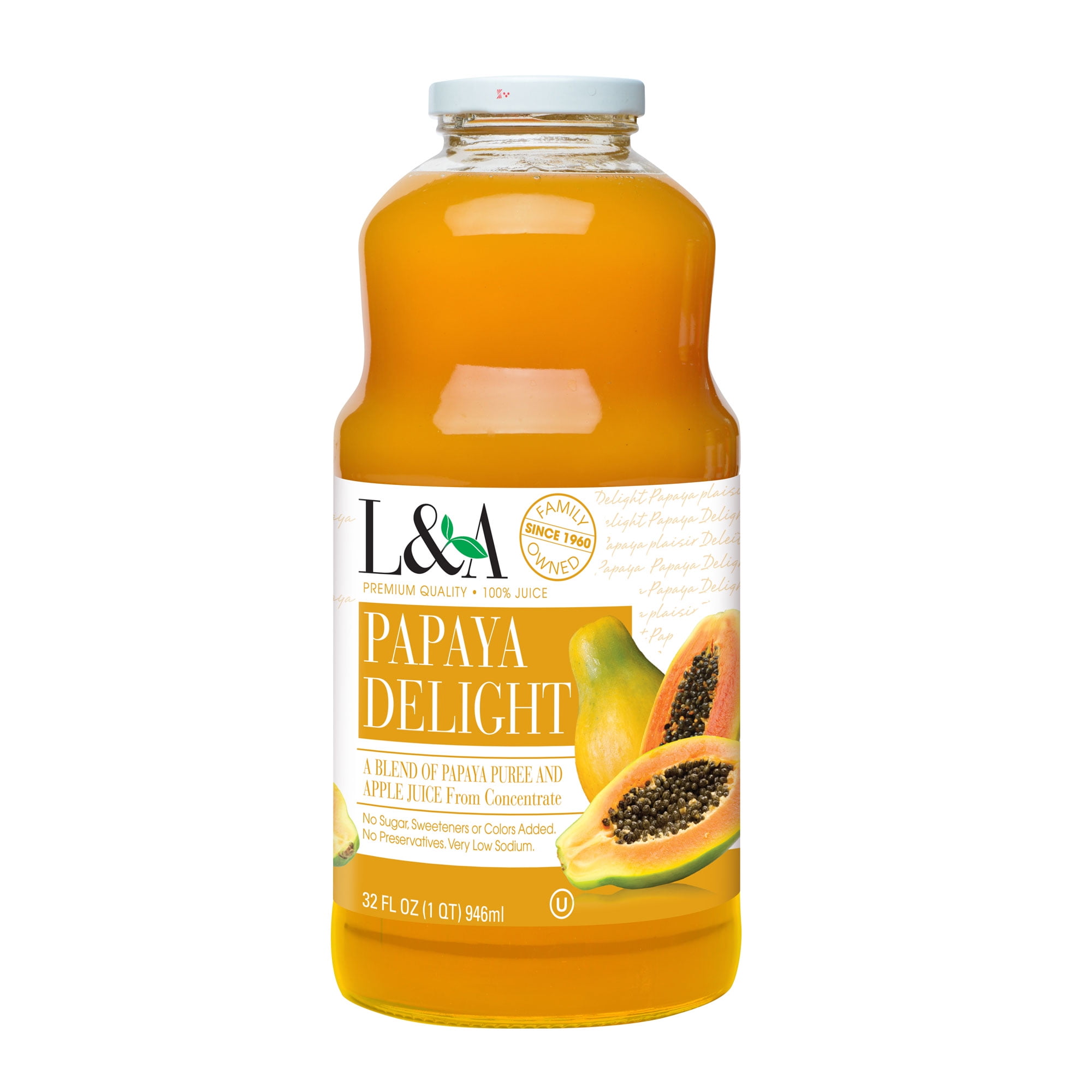 L&A Papaya Delight Juice, 32 Fl. Oz.