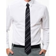 thumbnail image 5 of Barry.Wang Men's Ties Formal Stripe Necktie Set with Handkerchief Cufflink Silk Woven, 5 of 9