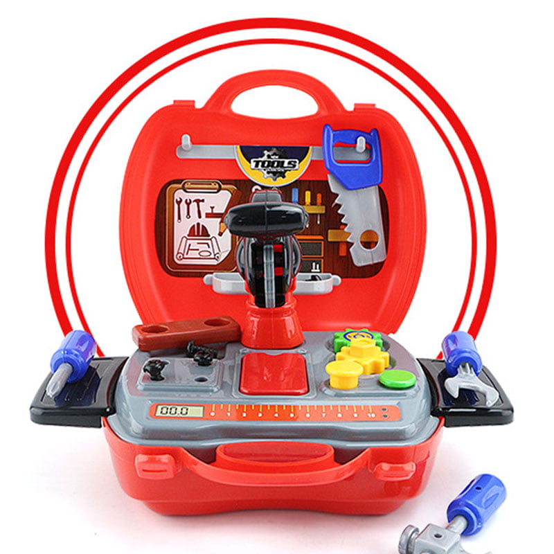 Kids Workbench Kit Pretend Play Tool Box Drill Tools Game Learning Toys for Boys 