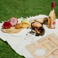 thumbnail image 6 of Hands DIY Wine Table Outdoor Folding Wine Table Wooden Wine and Champagne Picnic Table Mini Food Wine Table with Bottle and Glass Holder for Outdoor Camping Picnic Beach, 6 of 9