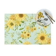 thumbnail image 4 of XMXT Woven Placemats Set of 4, Warm Sunflower Print Stain Resistant Table Runner Anti-Skid Place Mats for Dining Table, 12 x 18 inches, 4 of 6