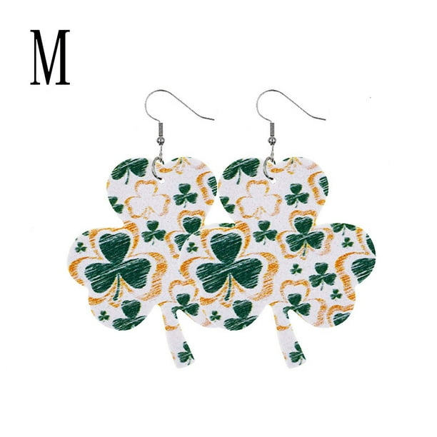 Teissuly St. Patrick Earrings Green Drop-shaped Earrings Jewelry Woman's Holiday Gift Teissuly WER202401222526