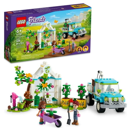UPC: 0673419357135 | LEGO Friends Tree-Planting Vehicle 41707 Flower Garden Building Set with Toy Car Olivia Mini-Doll and Animal Figures Nature Inspired Summer Set