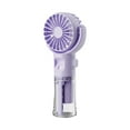 thumbnail image 2 of Portable Handheld Spray Fan with Water Mist Cooling and Low Noise Design with 4 Speed and Type-C for Office, Travel or Camping, Purple, 2 of 6