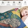 thumbnail image 3 of Orinice Peacock Tree Flowers Warm Lightweight Blanket Soft Fleece Blankets All Seasons Sofa Decor Cow Gifts Multiple Sizes 60x80in, 3 of 6