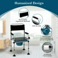 thumbnail image 4 of Spaco 4-in-1 Folding Bedside Commode Chair with Detachable Bucket and Towel Holder, Shower Chair for Inside Shower, 4 of 7