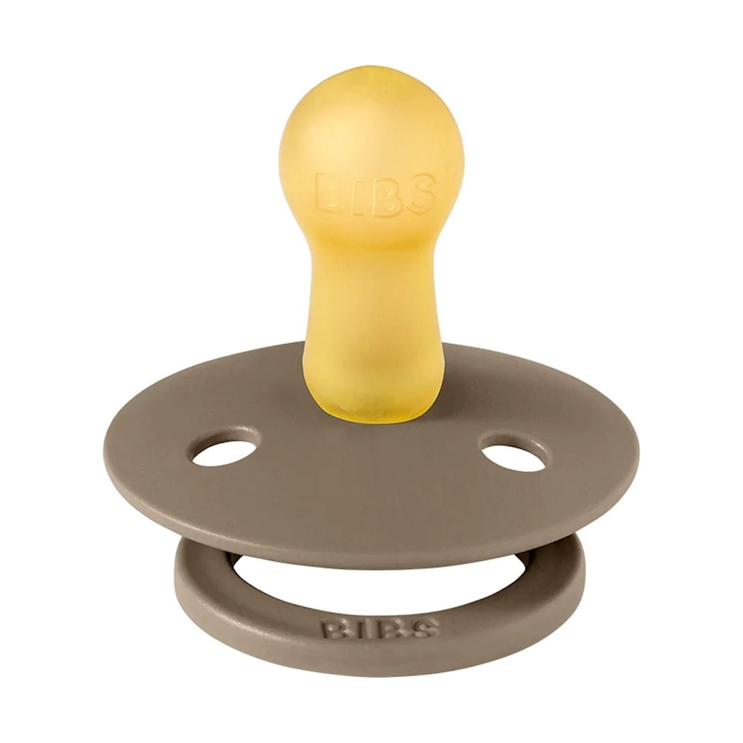 BIBS Colour Latex Infant Pacifier Size 2, 6-18 Months, Mocha/Dark Oak, 2 Count