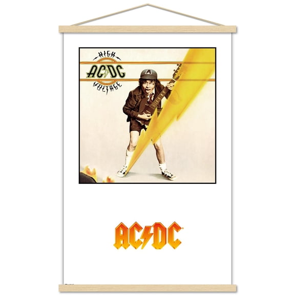 AC/DC - High Voltage Album Series Wall Poster with Magnetic Frame, 22.375" x 34"