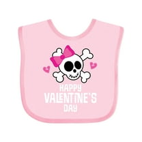 Inktastic Happy Valentines Day Girls Skull Girls Baby Bib