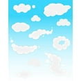 thumbnail image 2 of ABPHOTO Polyester 5x7ft Sweet Baby Shower Backdrop Cute Blue Sky White Cloud Cartoon Backdrops Nature Outdoor Spring Photography Background for Boys Girls 1st Birthday Party Photo Studio Props, 2 of 3