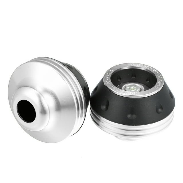 Par Motocicleta Rueda Delantero Horquilla Cuadro Deslizadores Plateado Tono Universal