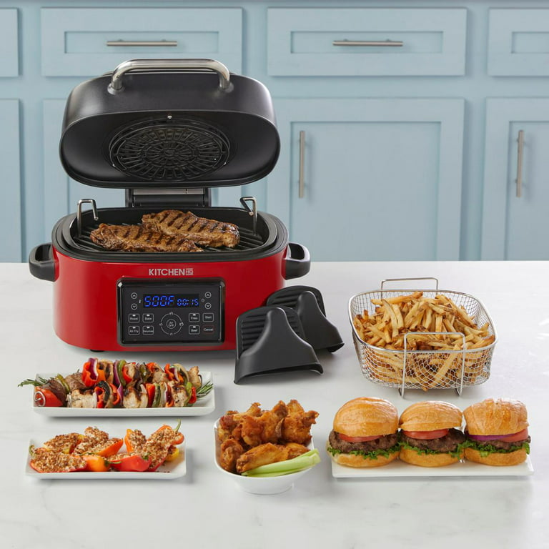 Kitchen HQ 7-in-1 Air Fryer Grill with Accessories Open Box 
