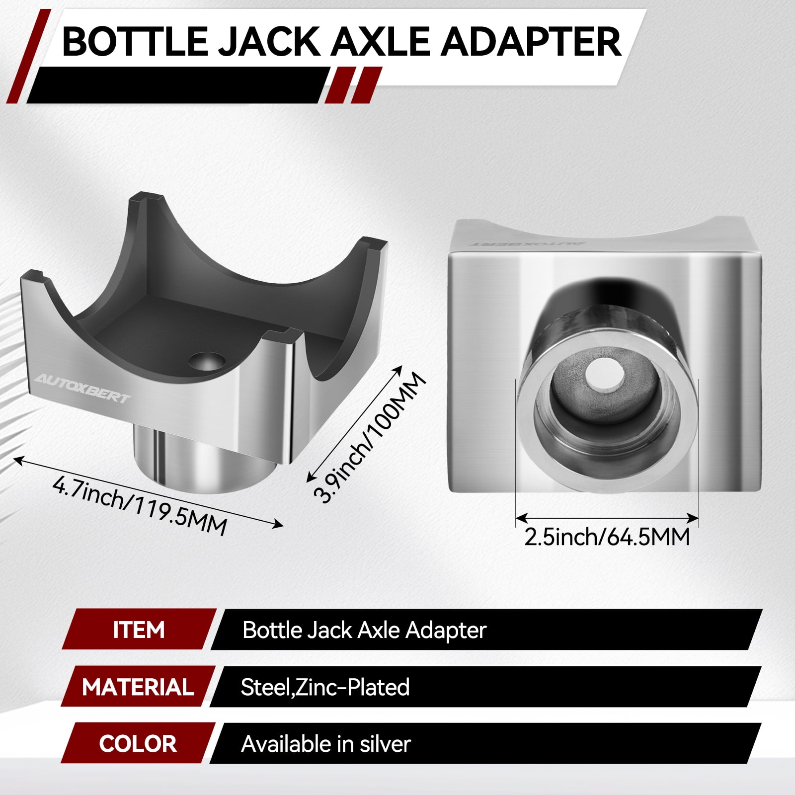 AUTOXBERT Universal Heavy Duty 3-20 Ton Bottle Jack Axle Stand Adaptor Pad Saddles Craddle