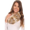 thumbnail image 3 of Sakkas Ester Super Soft Faux Fur Mink Infinity Scarf Casual and Effortless - YC16110-Khaki - One Size Regular, 3 of 5