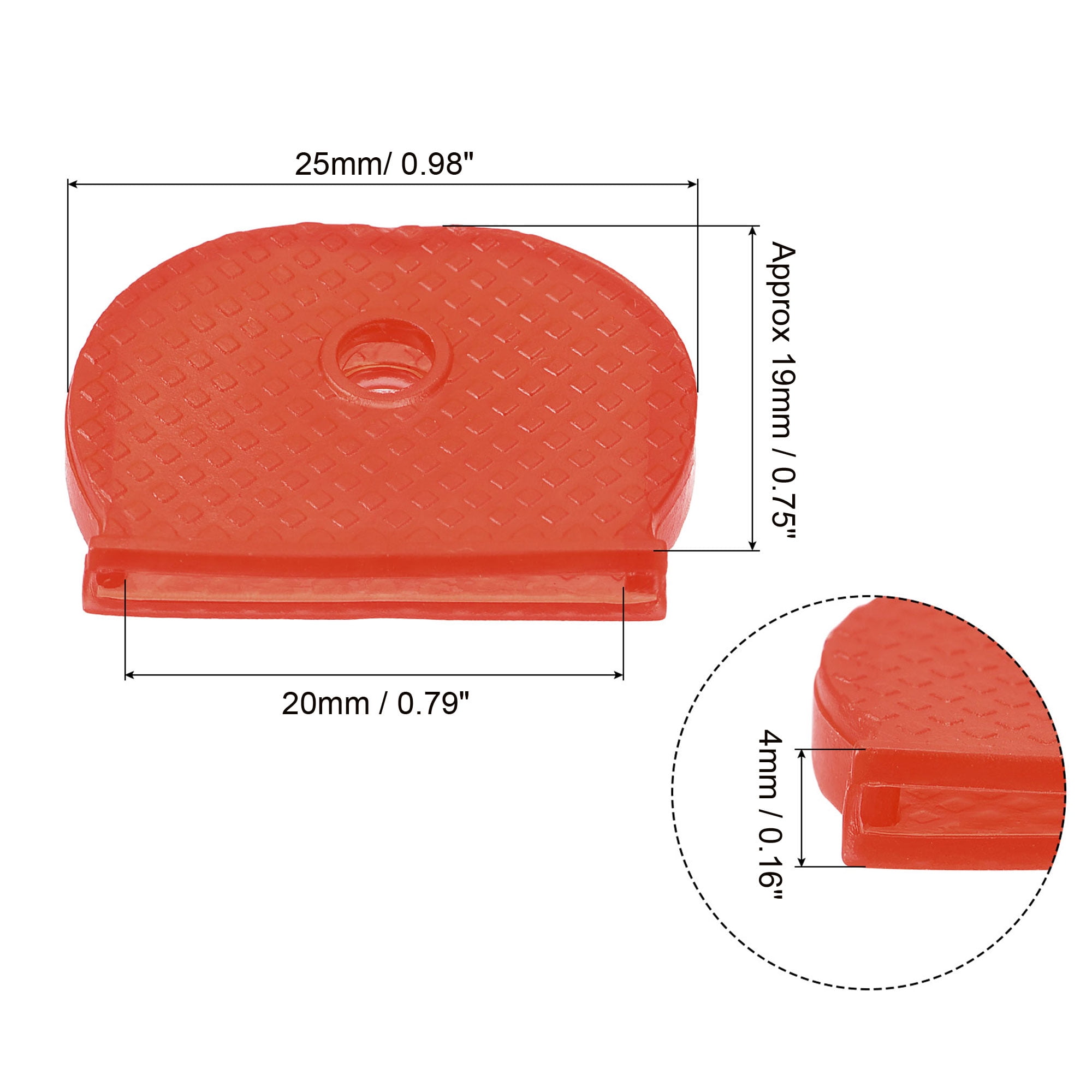 Unique Bargains Key Cap Cover Tags Identifier Label ID Silicone Sleeve Red, Yellow