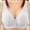 White, variant on Fatuov No Underwire Bra for Women Front Closure Breathable Fabric Bra Push Up Full Coverage Sleep Bralette 44A