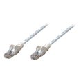 thumbnail image 1 of Intellinet Network RJ-45 Cat6 PUTP Atch Cable, 2M, White, CCA, U/, PVC, RJ45, Gold Plated Contacts, Snagless, Booted, Lifetime Warranty, Polybag - Câble de Raccordement - (M) à RJ-45 (M) - 6.6 ft - UTP - CAT 6 - Moulé, Sans Accrochage - Blanc, 1 of 3