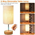 thumbnail image 4 of 3 Way Dimmable Nightstand Lamp, Moclever Decor Bedside Lamp with Dual USB Port for Living Room, Dorm, Home Office (LED Bulb Included), 4 of 7