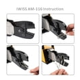 thumbnail image 6 of IWISS 1/16"-3/16" Copper & Aluminum Oval Duplex Sleeves Ferrules, Stop, Thimble Sleeves Pneumatic Wire Rope Crimping Tool AM-116, 6 of 7