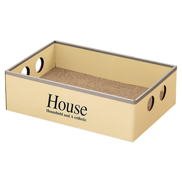Rascador de cartón para gatos de interior, resistente, tipo cama, almohadilla para rascar. Casa