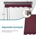 thumbnail image 4 of MCombo Patio Window Awnings 50''x55'', Fully Assembled Manual Retractable Sunshade Canopy for Windows & Doors, 4104(Burgundy), 4 of 9