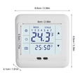 thumbnail image 4 of Termostato de pared digital programable - Modo 5/2 6/1 7/0, sonda NTC - Precisión de 0,1°C, memoria de fallo de alimentación - Control de calefacción/refrigeración de hogar/oficina, 4 of 7