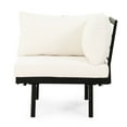 thumbnail image 4 of Sofa Corner Set Featuring Coffee Table | Ideal for Creating a Relaxing Retreat | Acacia Wood and Elegant Iron Design | Water-Resistant Cushions for a Clean Look, 4 of 7
