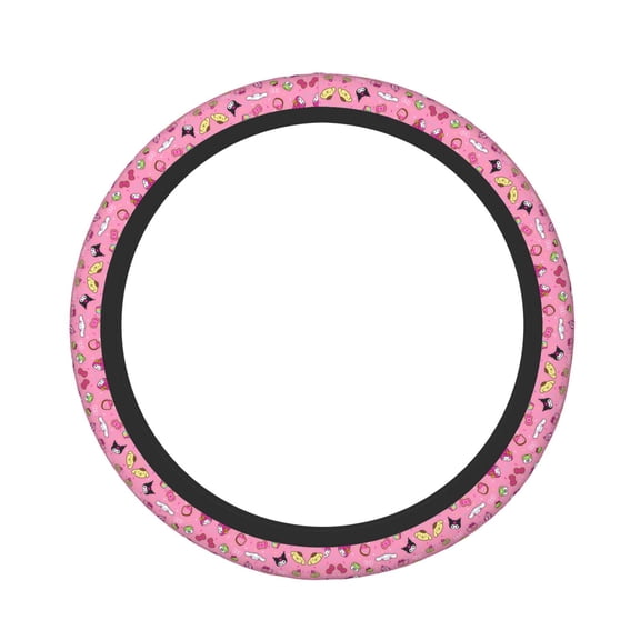 Saiise Sanrio Print Steering Wheel Covers for Car,Truck and SUV,Universal 15 inch Steering Wheel Cover Protection