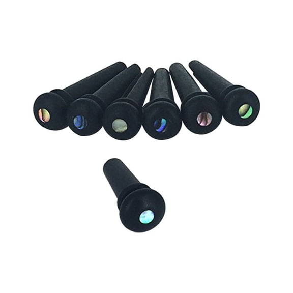 Ebony Guitar Bridge Pins,Ebony End Pin,Endpin,Abanlone Dot for Acoustic Parts Replacement (Black)