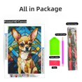 thumbnail image 2 of Stained Glass Chihuahua dog 5D Diamond Art DIY Paint with Full Drill Round Diamond Gems Painting by Number Kits for Adults Art Craft Home Wall Decor 15.8x19.8in, 2 of 8